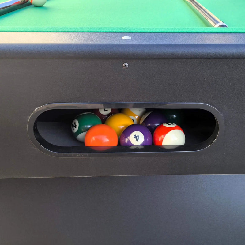 Premium 7FT Black Billiards Game Room Table For Home With Cue Sticks And Billiard Balls (SAK58210) by SAKSBY WHOLESALE