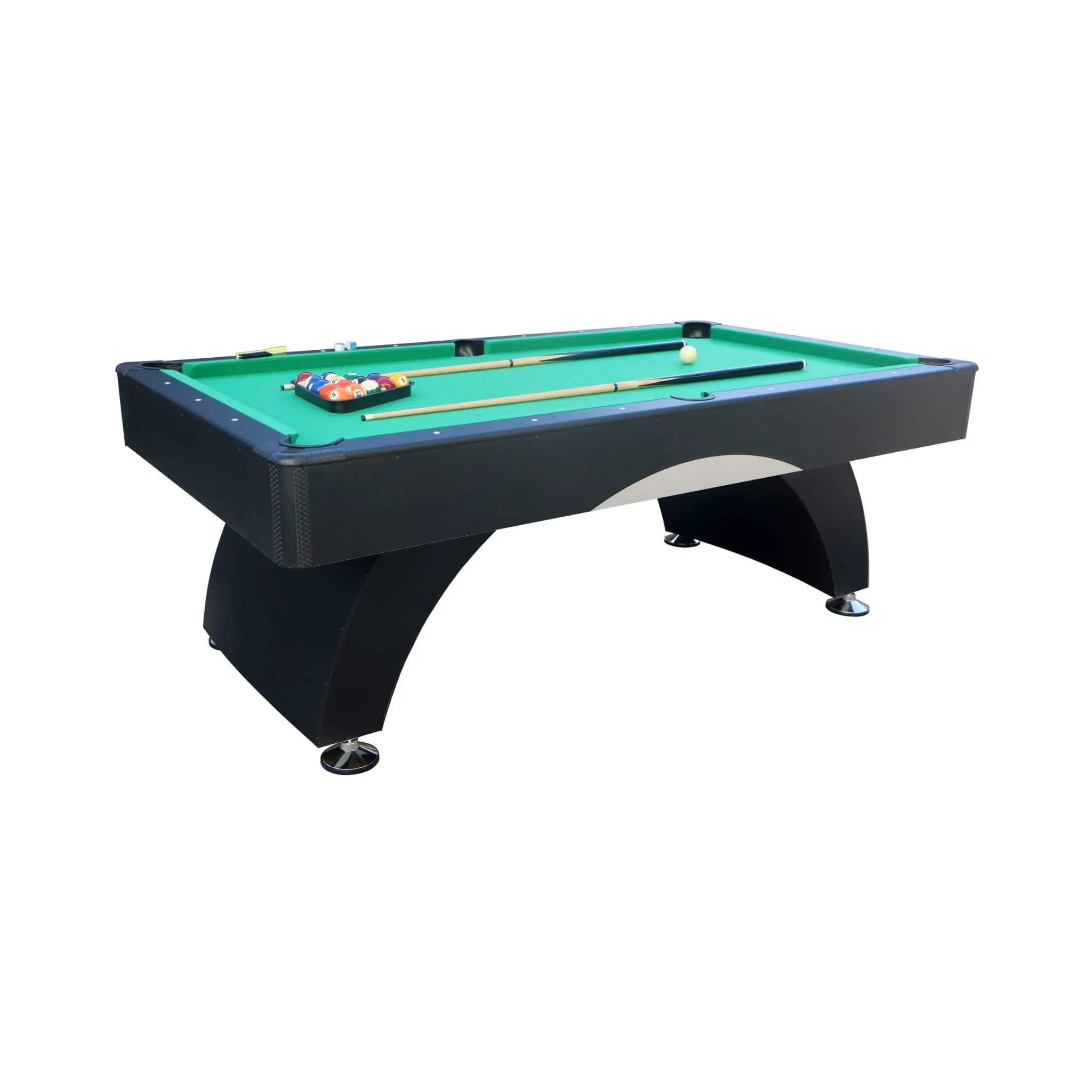 Premium 7FT Black Billiards Game Room Table For Home With Cue Sticks And Billiard Balls (SAK58210) by SAKSBY WHOLESALE