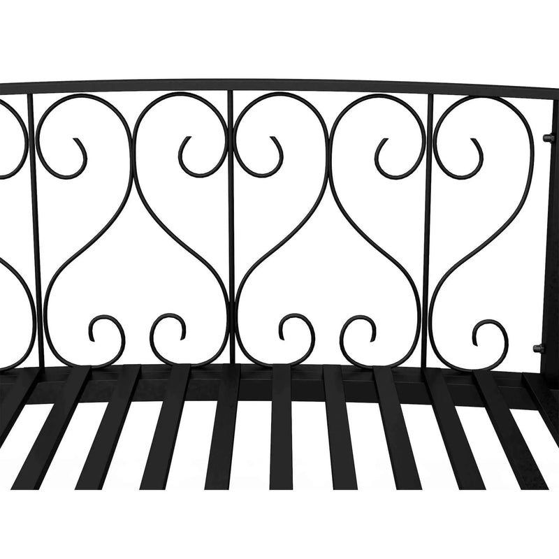 Alora 7FT Decorative Metal Arch Footbridge Garden Bridge With Safety Siderails (SAK53829) by SAKSBY WHOLESALE
