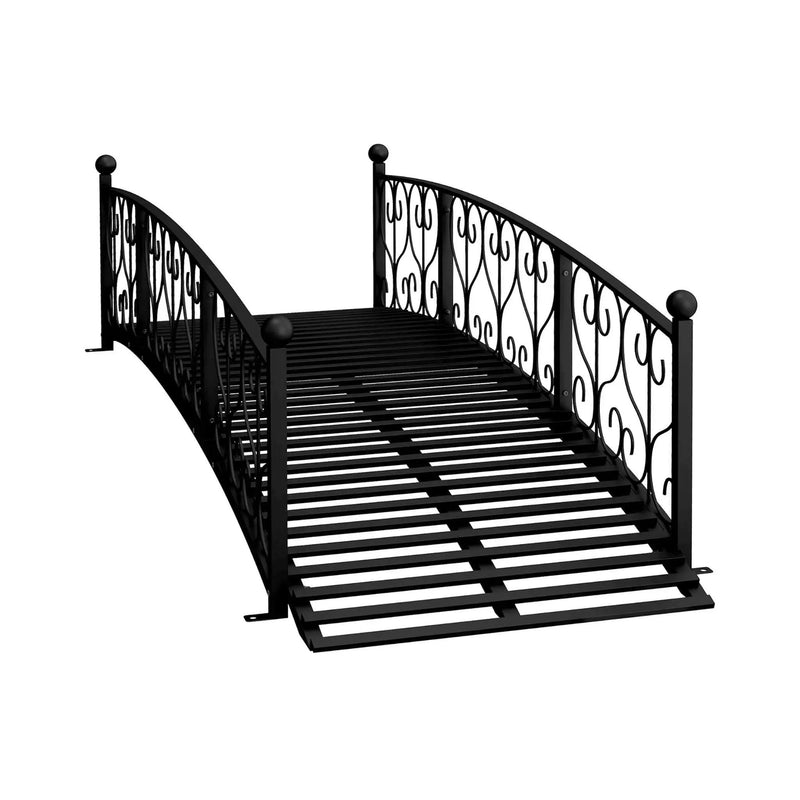Alora 7FT Decorative Metal Arch Footbridge Garden Bridge With Safety Siderails (SAK53829) by SAKSBY WHOLESALE