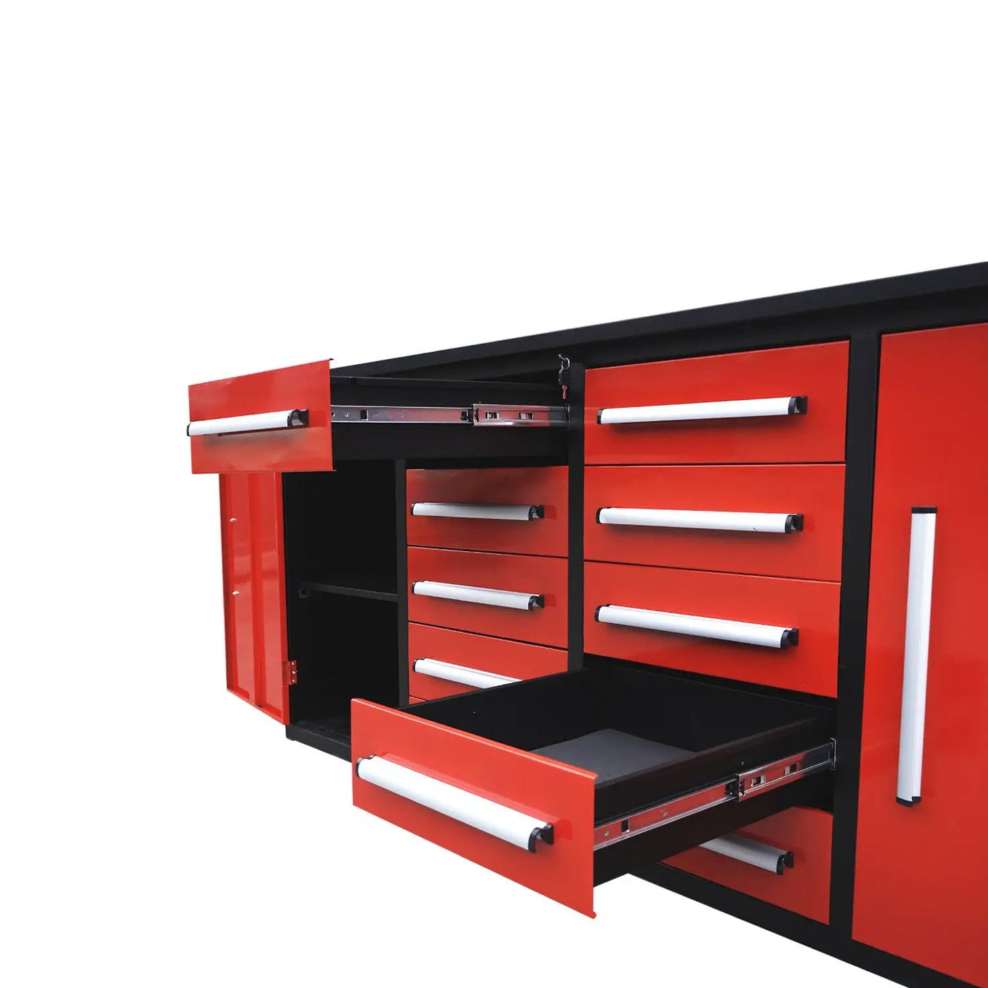 7ft Heavy Duty Workbench with 10 Drawers & 2 Cabinets by Chery Industrial
