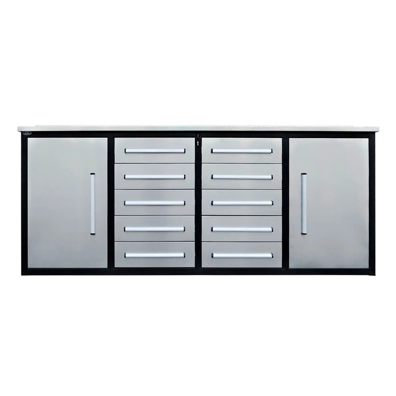 7ft Heavy Duty Workbench with 10 Drawers & 2 Cabinets by Chery Industrial