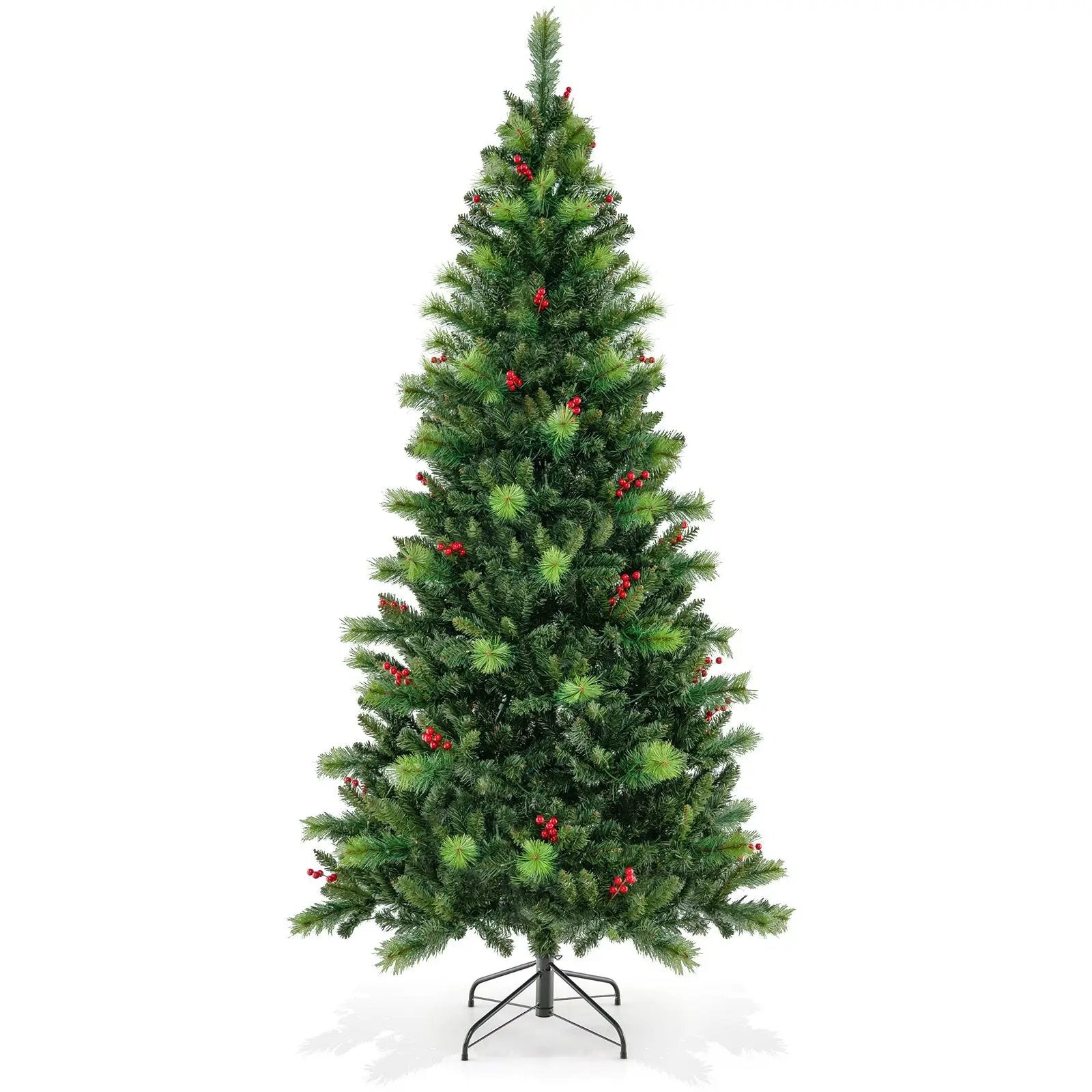 6/7/8 Feet Pre-Lit Artificial Christmas Tree with 300/400/500 LED Lights by DirectDeals