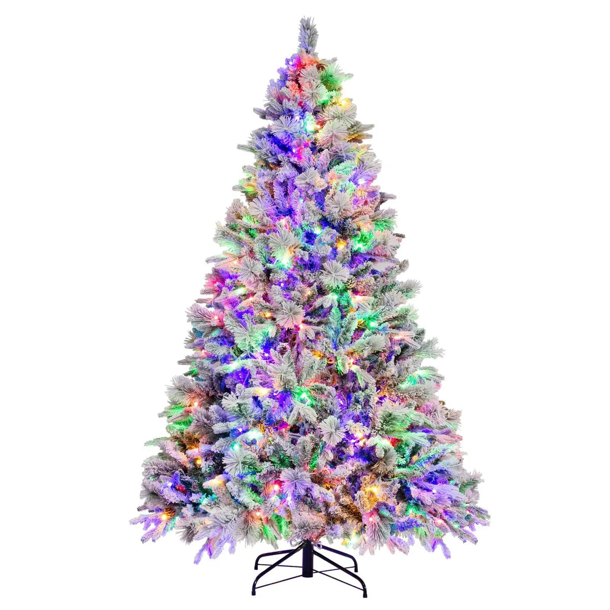 4.5/6/7 Feet Artificial Xmas Tree with Pine Needles and LED Lights by DirectDeals