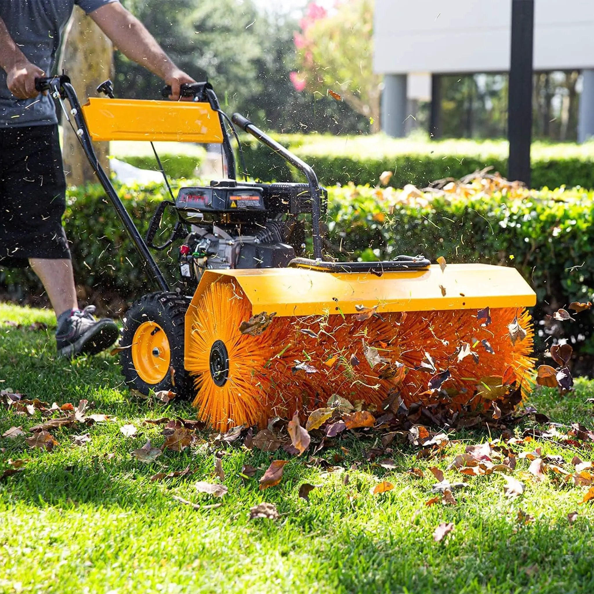 Heavy-Duty 7HP 31-Inch Commercial Walk-Behind Gas-Powered Sweeper (SAK25489) by SAKSBY WHOLESALE