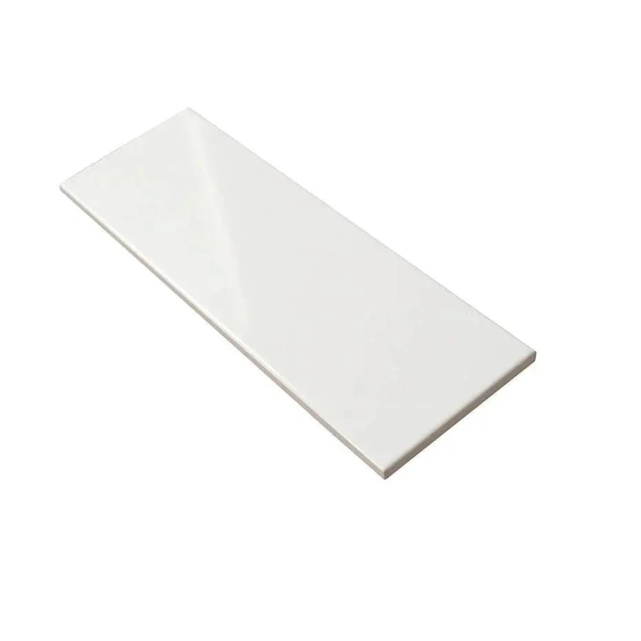 White 4x12 Polished Ceramic Subway Tile (34 pack, 10.4 sq ft/case) by Apollo Tile