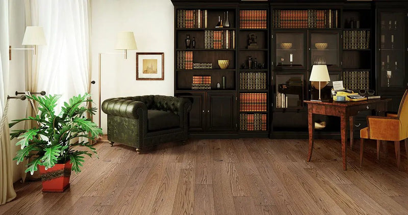 Kelmore Dunova Matte Wood Look Planks in a finished room