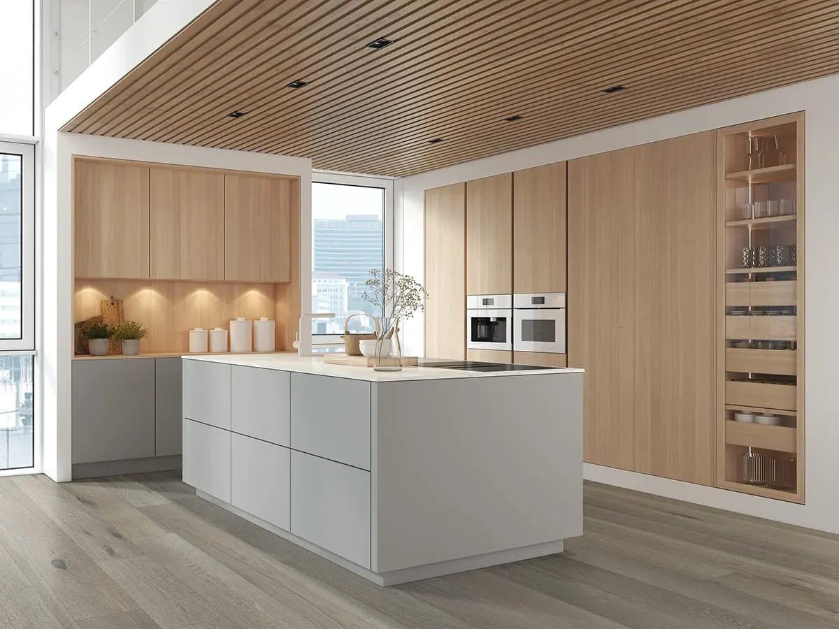 Mccarran Milledge Matte Wood Look Planks 9.5x86 in a finished room