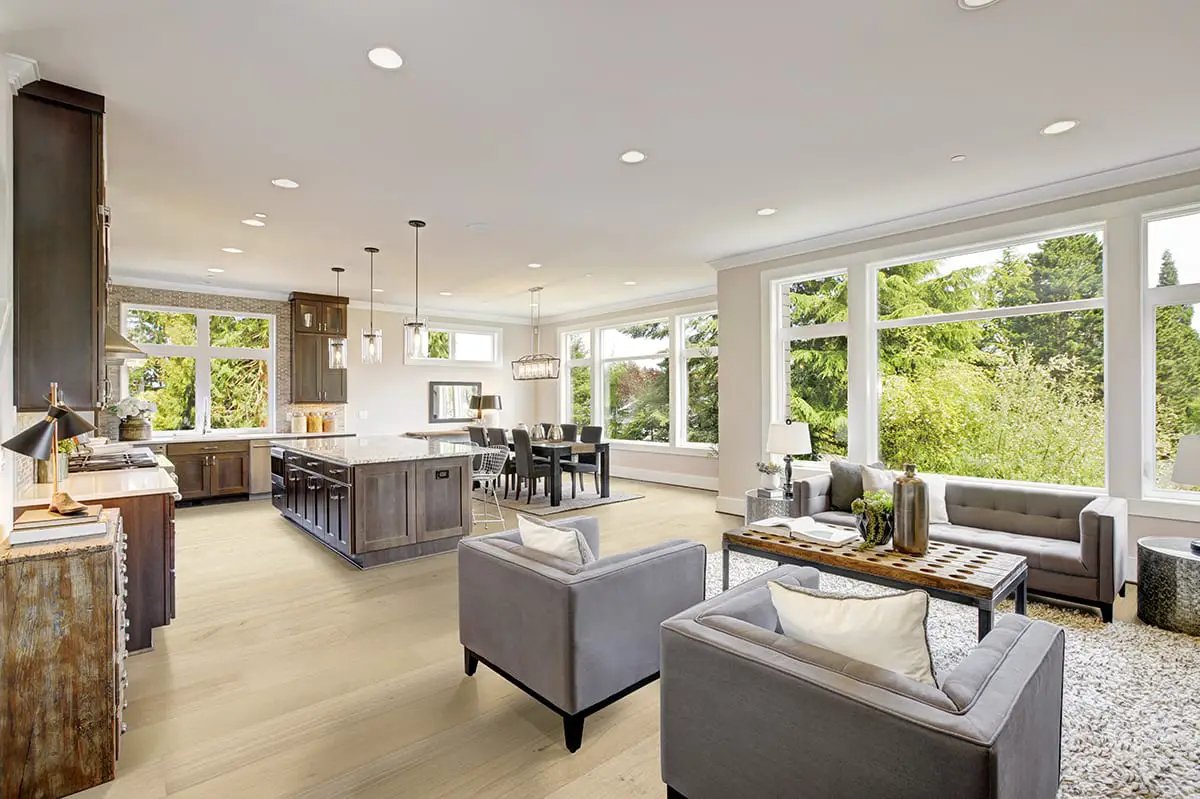 Mccarran Whitlock Brushed Wood Look Moldings 3x0.63 in a finished room