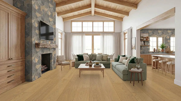 Mccarran Reserve Northcutt Matte Wood Look Planks 9.5x86 in a finished room
