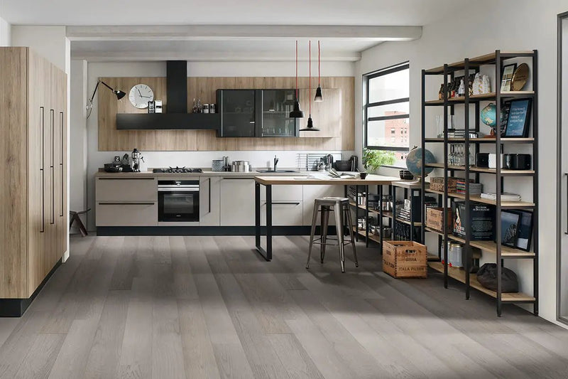Mccarran Bourland Brushed Wood Look Moldings 2x0.63 in a finished room