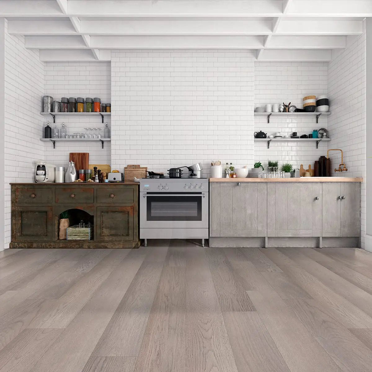 Mccarran Bourland Brushed Wood Look Moldings 2x0.63 in a finished room