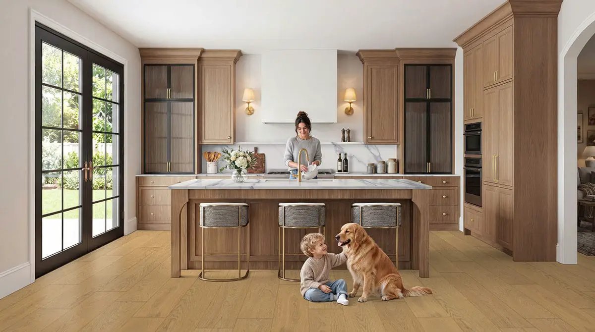 Mccarran Reserve Northcutt Matte Wood Look Planks 9.5x86 in a finished room