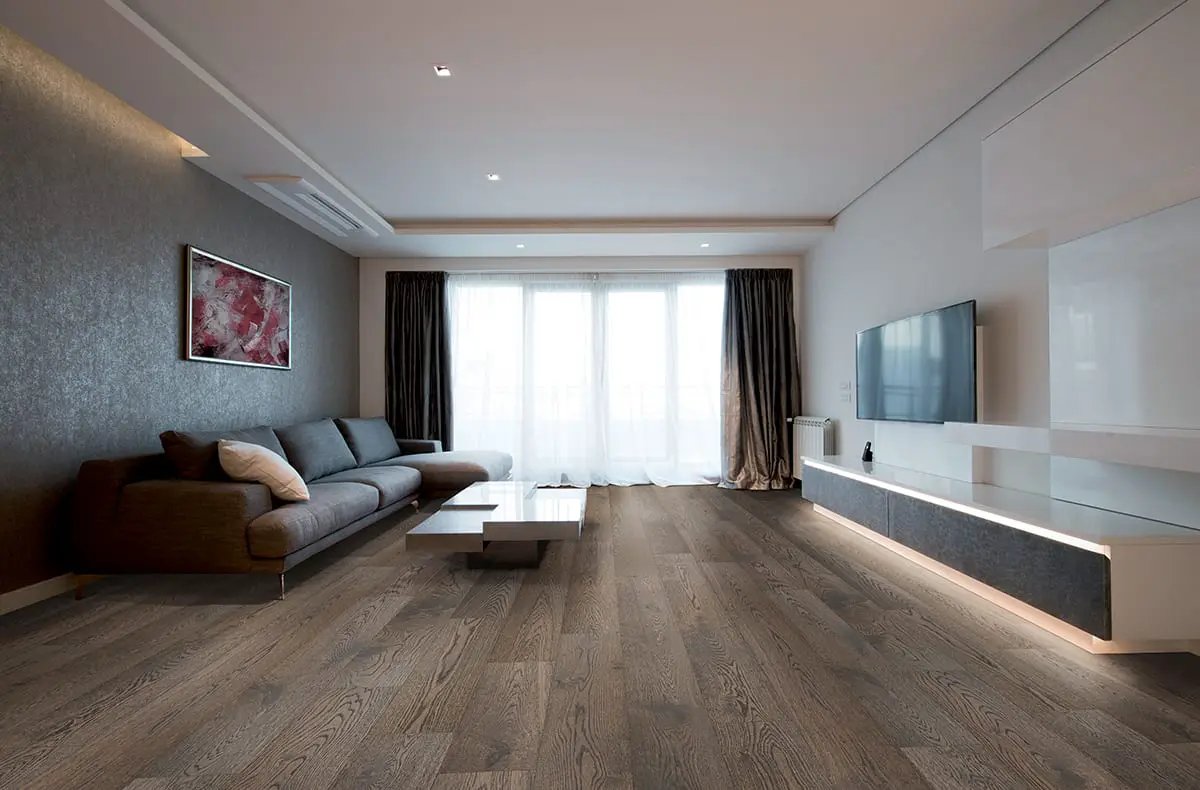 Mccarran Atwood Brushed Wood Look Moldings 3x0.63 in a finished room