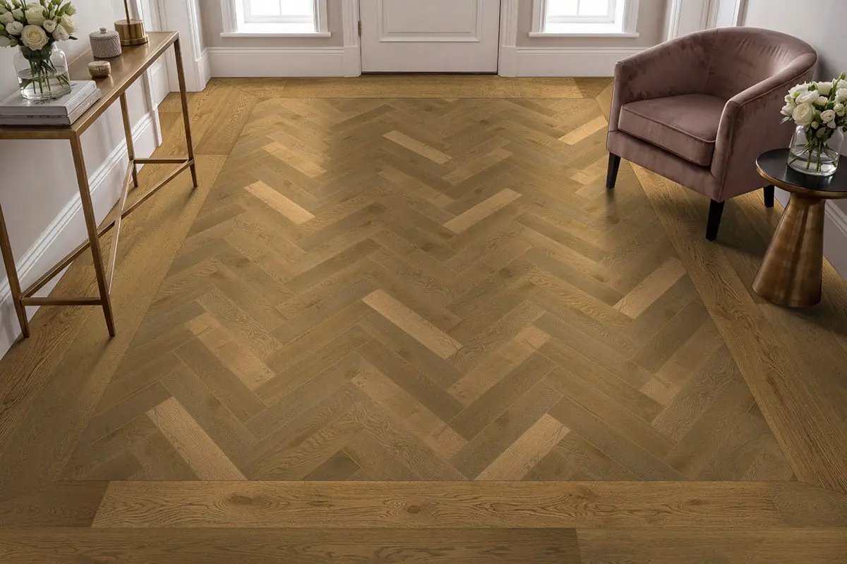 Mccarran Wayland Brushed Wood Look Moldings 3x0.63 in a finished room