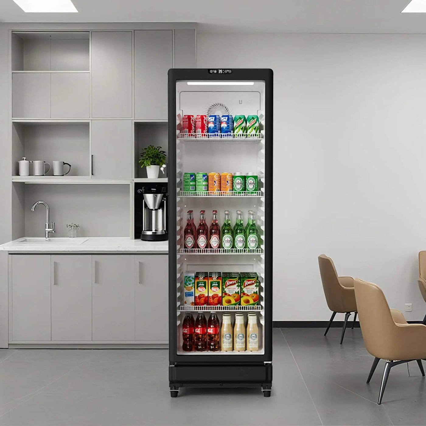 8.5 Cu.Ft Commercial Single Glass Door Beverage Merchandiser Refrigerator (SAK27946) by SAKSBY WHOLESALE