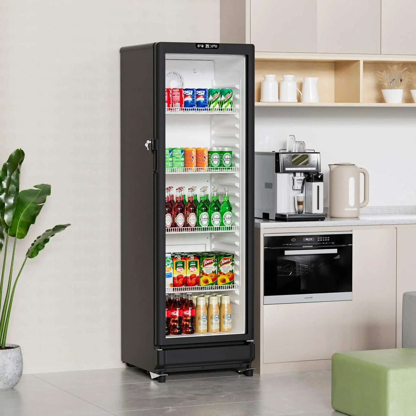 8.5 Cu.Ft Commercial Single Glass Door Beverage Merchandiser Refrigerator (SAK27946) by SAKSBY WHOLESALE
