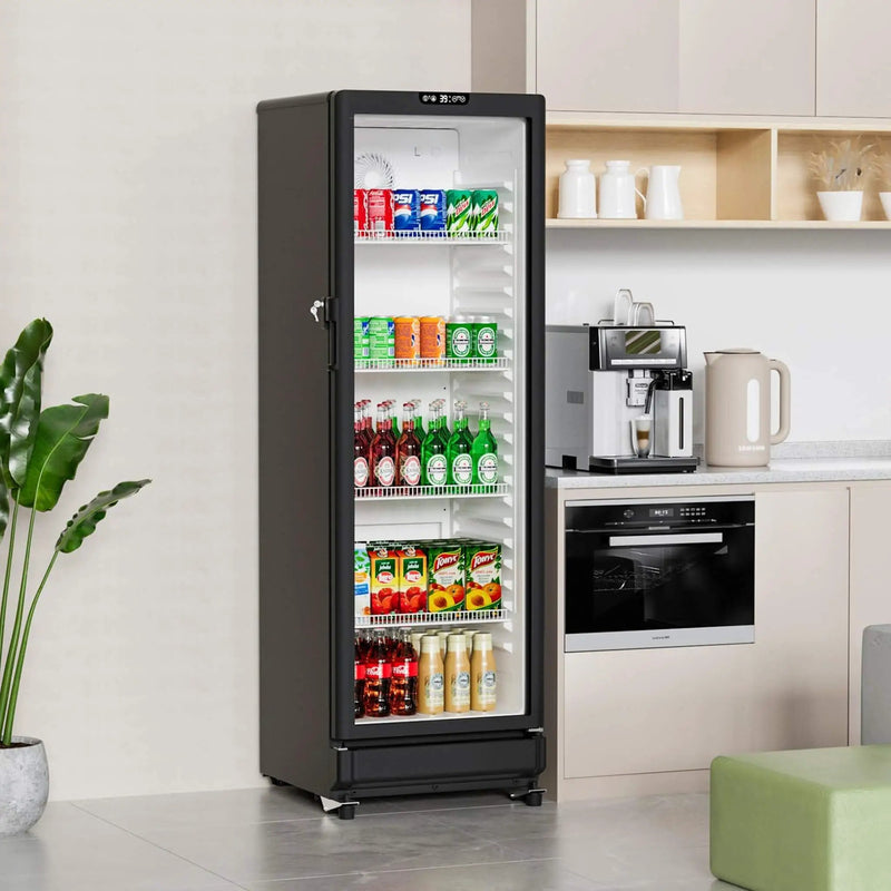 8.5 Cu.Ft Commercial Single Glass Door Beverage Merchandiser Refrigerator (SAK27946) by SAKSBY WHOLESALE