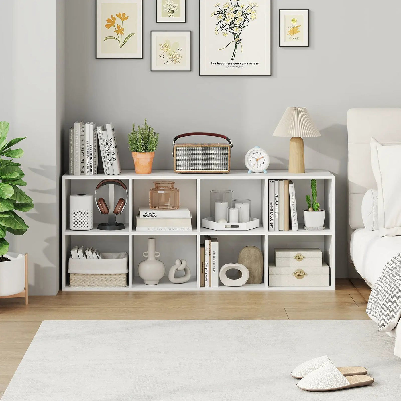 8-Cube Bookcase Bookshelf with 2 Anti-Tipping Kits Storage Organizer by DirectDeals