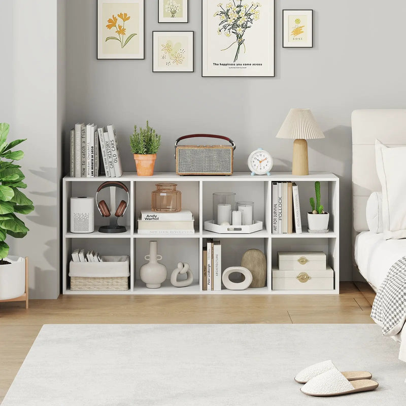 8-Cube Bookcase Bookshelf with 2 Anti-Tipping Kits Storage Organizer by DirectDeals