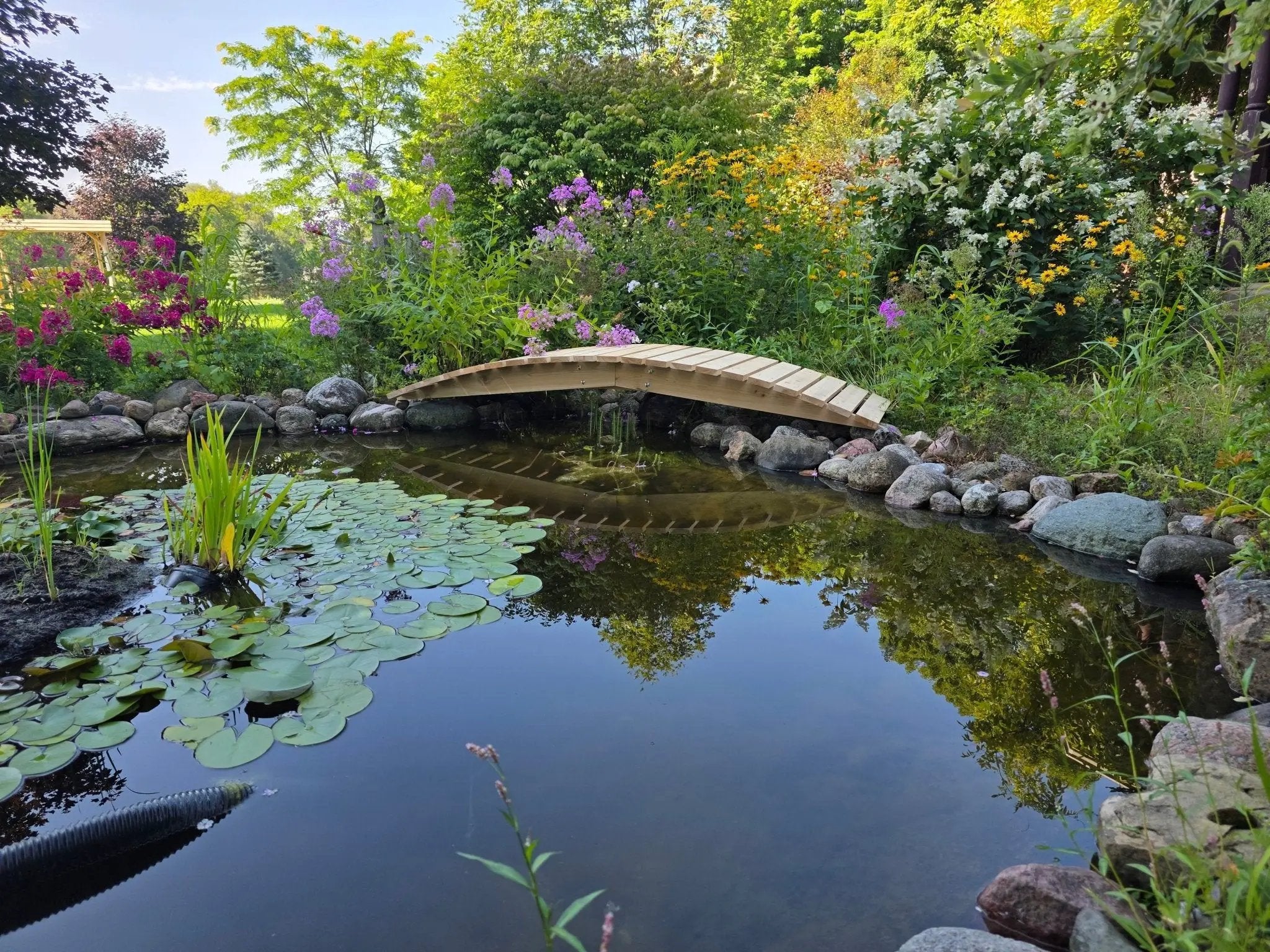 8 ft bridge with no railling by Cedar Creek Rustic Furniture