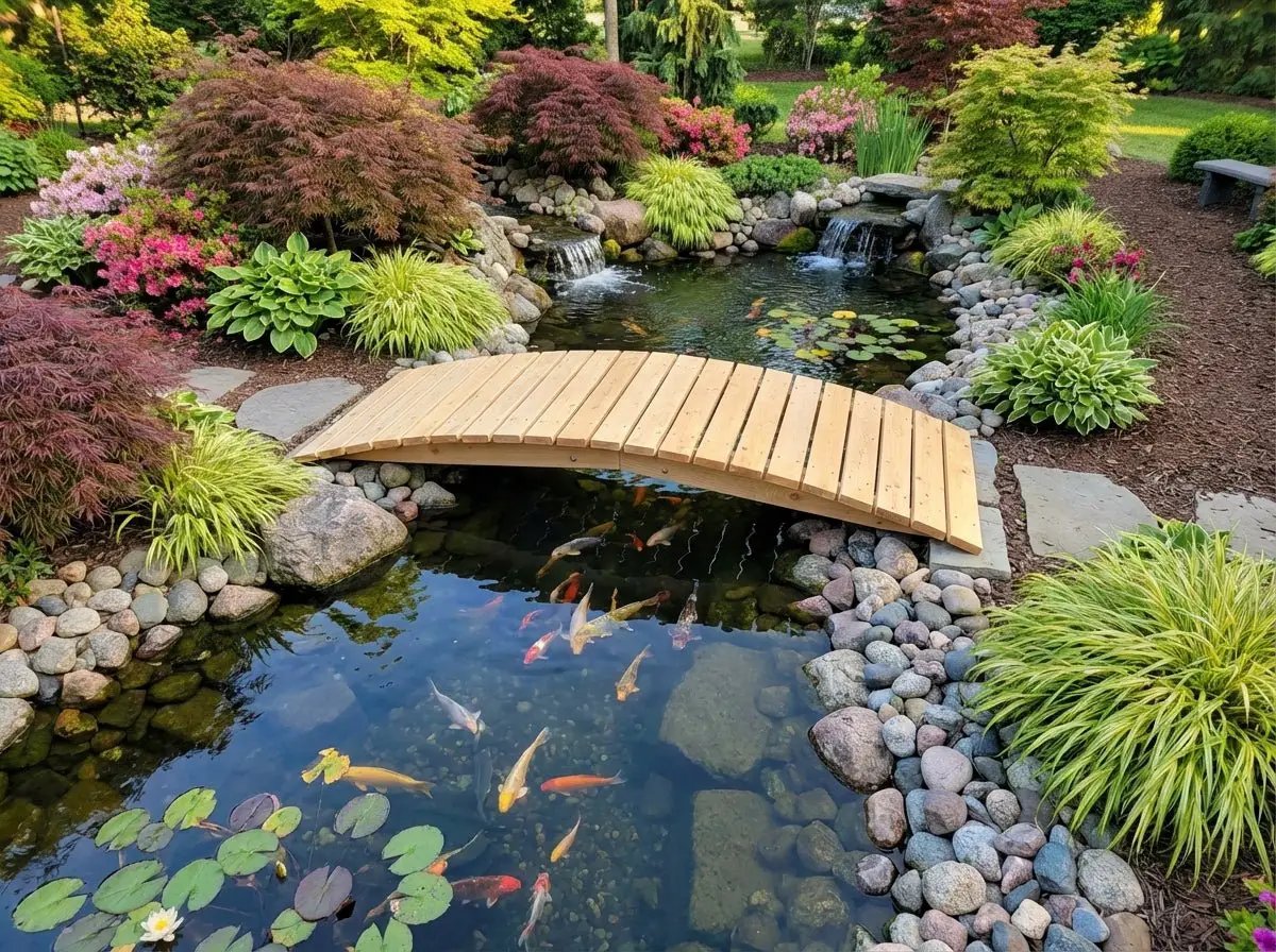 8 ft bridge with no railling by Cedar Creek Rustic Furniture