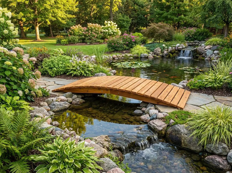 8 ft bridge with no railling by Cedar Creek Rustic Furniture