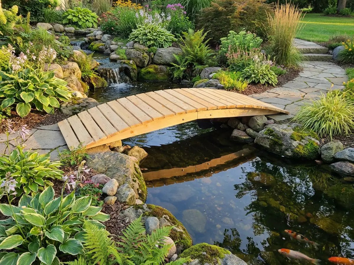 8 ft bridge with no railling by Cedar Creek Rustic Furniture