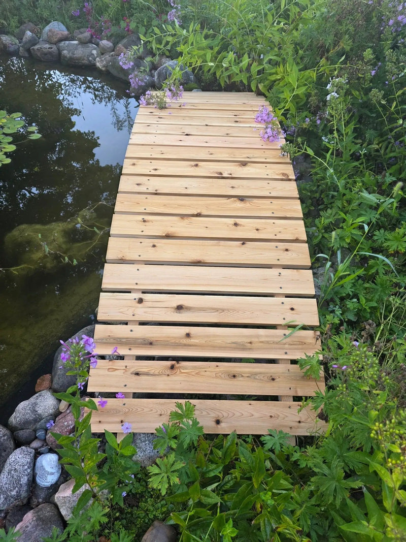 8 ft bridge with no railling by Cedar Creek Rustic Furniture