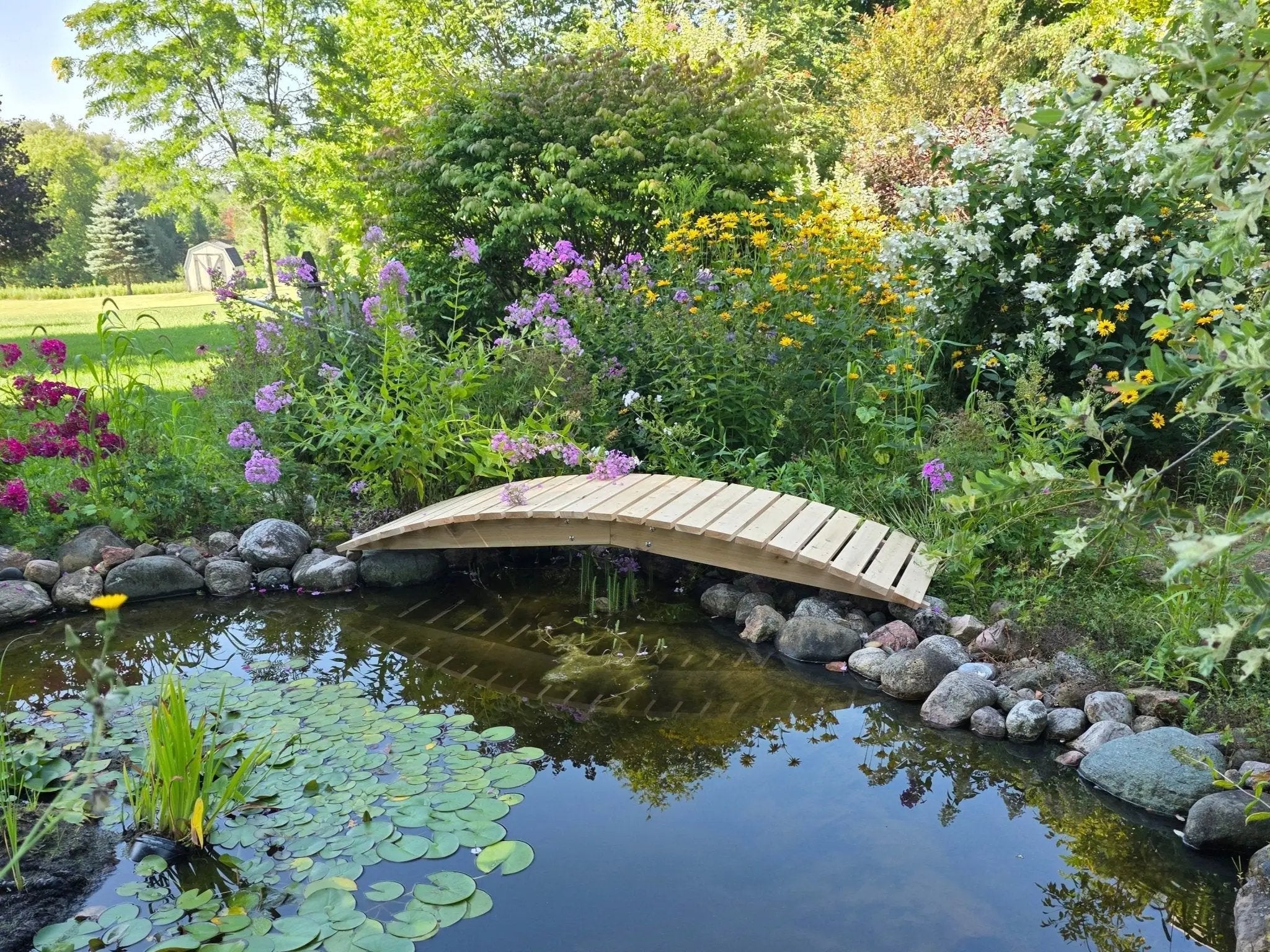 8 ft bridge with no railling by Cedar Creek Rustic Furniture