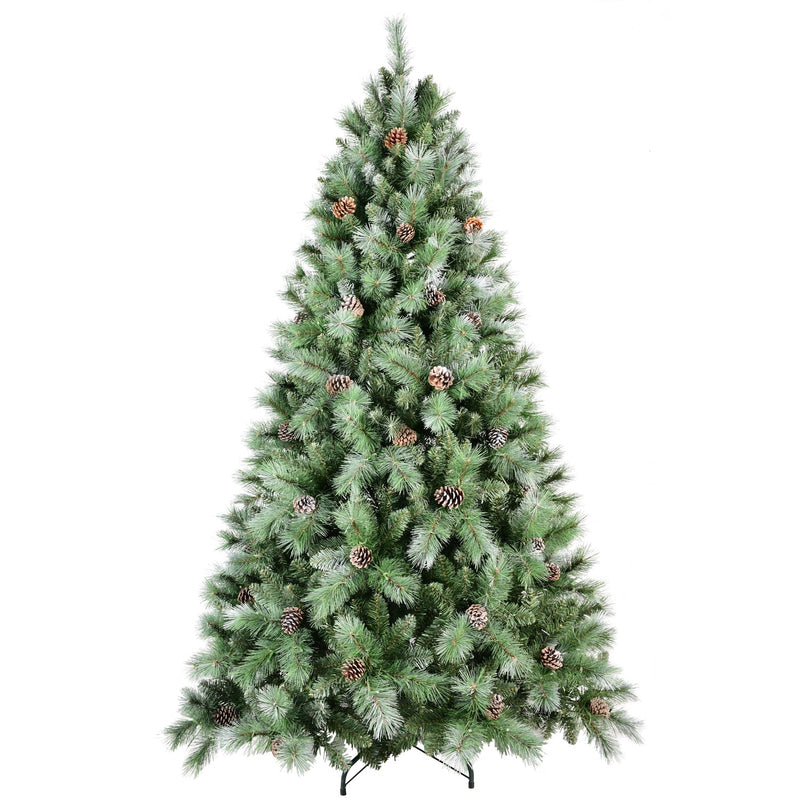8 Ft Full-Bodied Pre-Decorated Pinecone Christmas Tree with Pine Cones - Green, photo 16 of 20