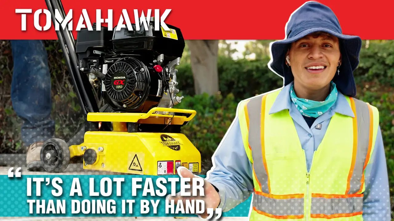 8” Gas Concrete Scarifier Planer Grinder with 5.5 HP Honda Engine & Drum by Tomahawk Power