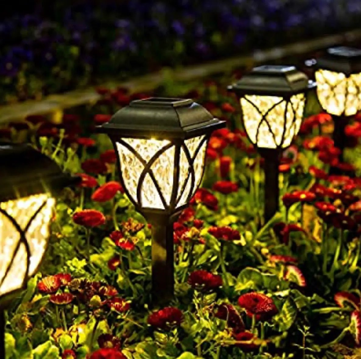 8 Pack Solar LED Lights,Large Rotating Outdoor Pathway Up To 10 Lumen by Outdoor Solar Outlet