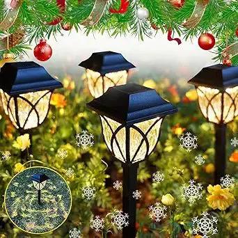 8 Pack Solar LED Lights,Large Rotating Outdoor Pathway Up To 10 Lumen by Outdoor Solar Outlet