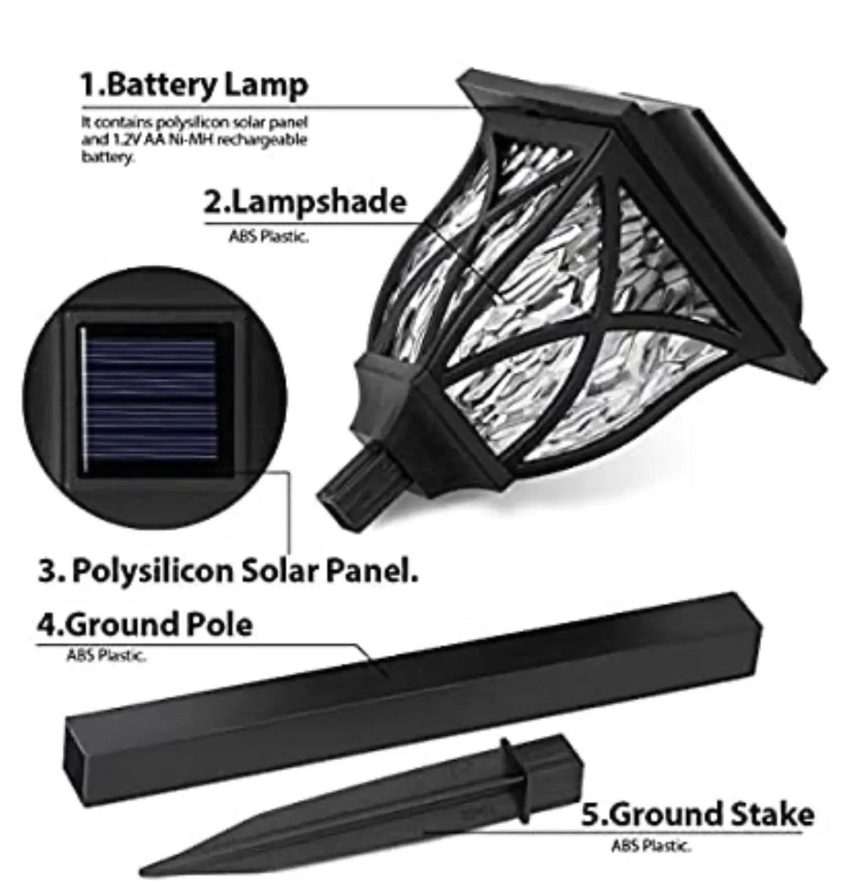 8 Pack Solar LED Lights,Large Rotating Outdoor Pathway Up To 10 Lumen by Outdoor Solar Outlet