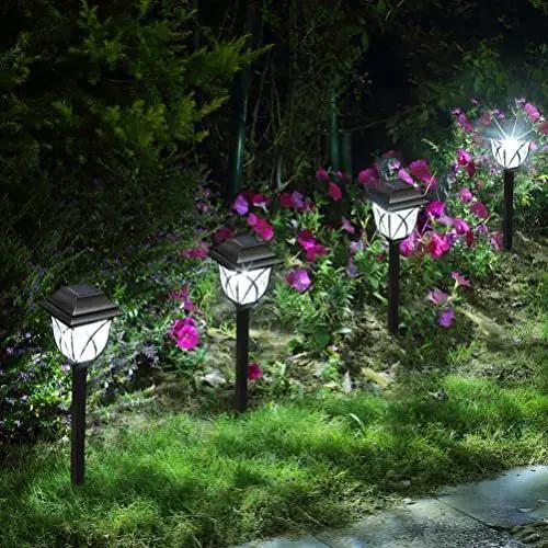 8 Pack Solar LED Lights,Large Rotating Outdoor Pathway Up To 10 Lumen by Outdoor Solar Outlet