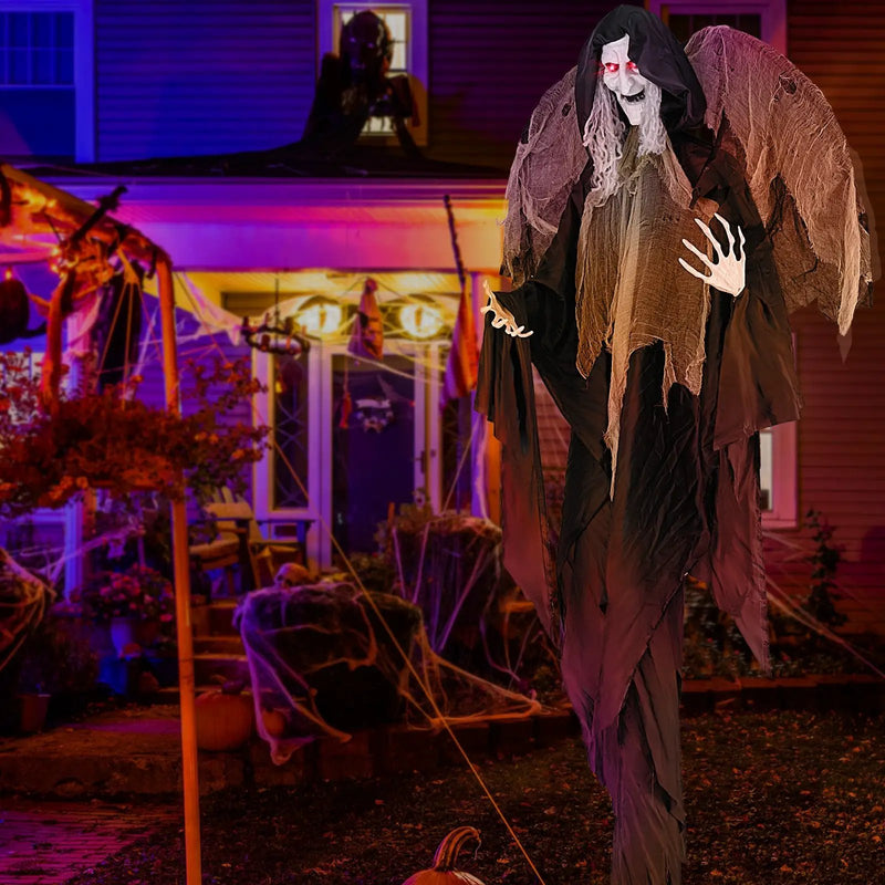 8.2 ft Halloween Standing Witch with Lighted Eyes and Automatic Wing Movement by DirectDeals