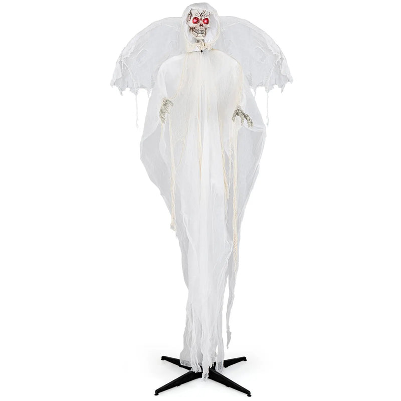 8.3 ft Halloween Standing Haunted Angel with Lighted Eyes and Automatic Wing Movement by DirectDeals