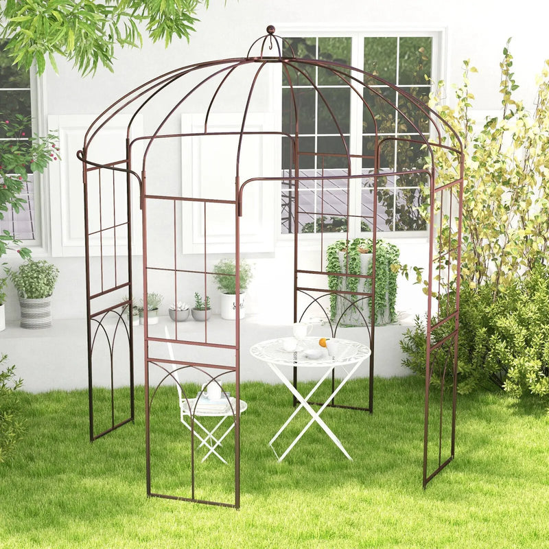 8.4 x 7 Feet Wide Birdcage Shape Garden Arbor by DirectDeals