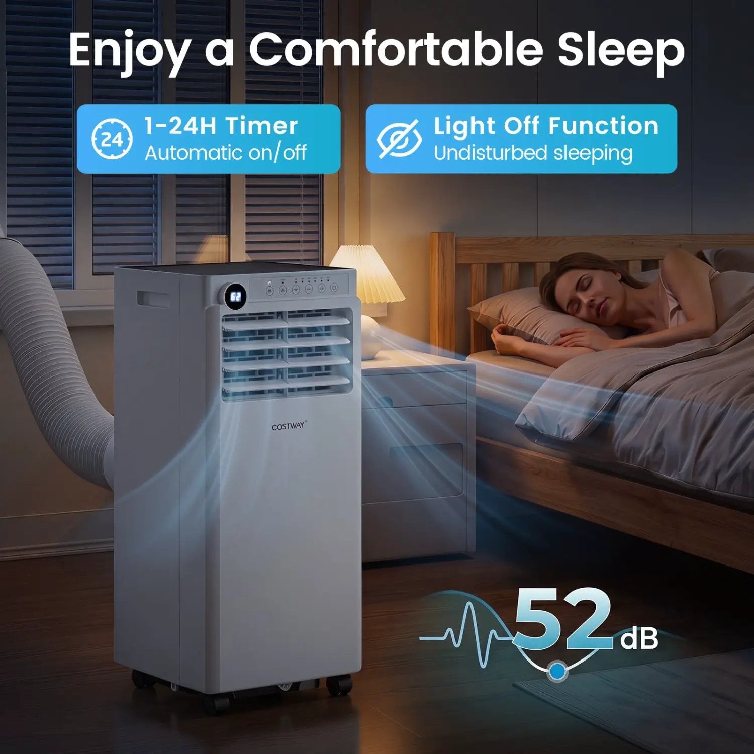 8000 BTU Portable Air Conditioner with Dehumidifier & Timer by DirectDeals