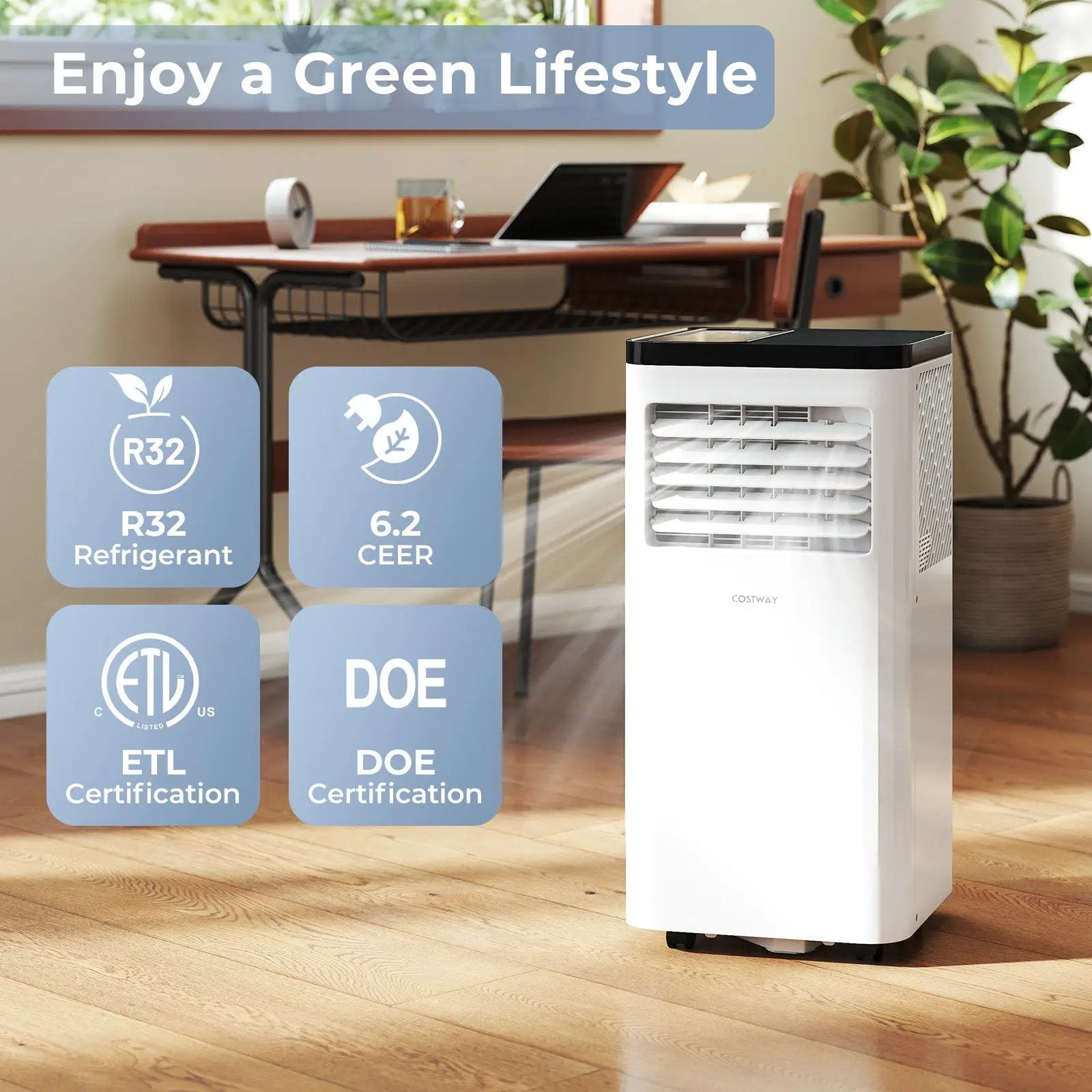 10000 BTU Portable Air Conditioner 3 in 1 Floor AC Unit Fan and Dehumidifier for Room by DirectDeals