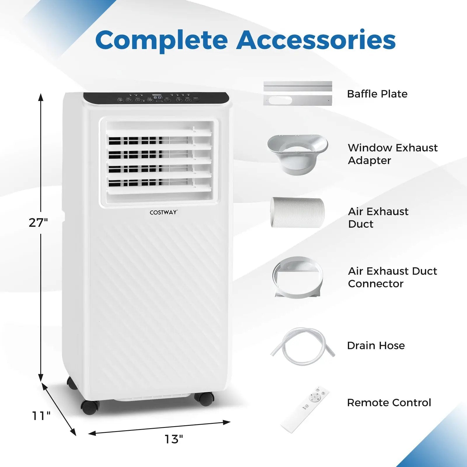 Portable Air Conditioner 8000 BTU 3-in-1 Cooling Fan Dehumidifier by DirectDeals