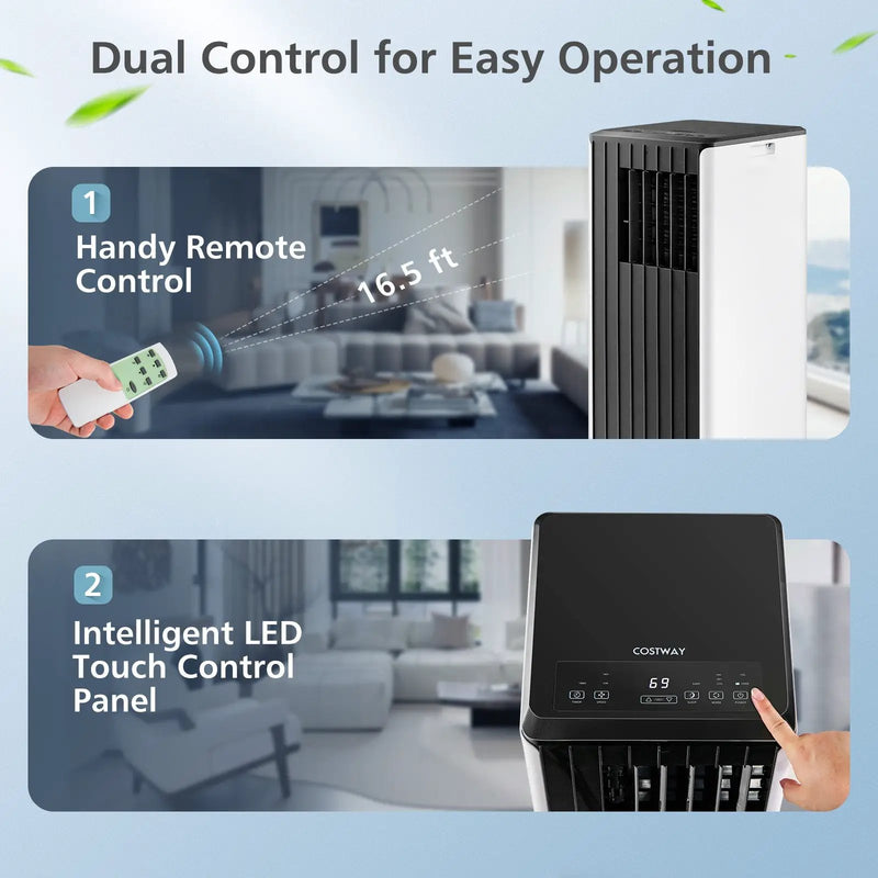 3-in-1 10000 BTU Air Conditioner with Humidifier and Smart Sleep Mode by DirectDeals