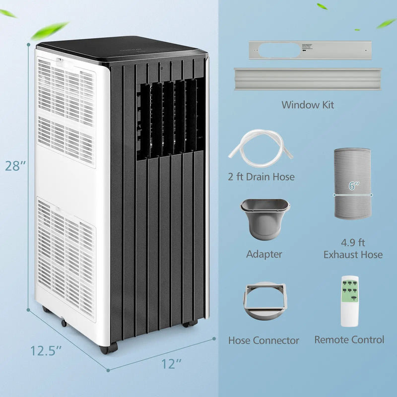 3-in-1 10000 BTU Air Conditioner with Humidifier and Smart Sleep Mode by DirectDeals