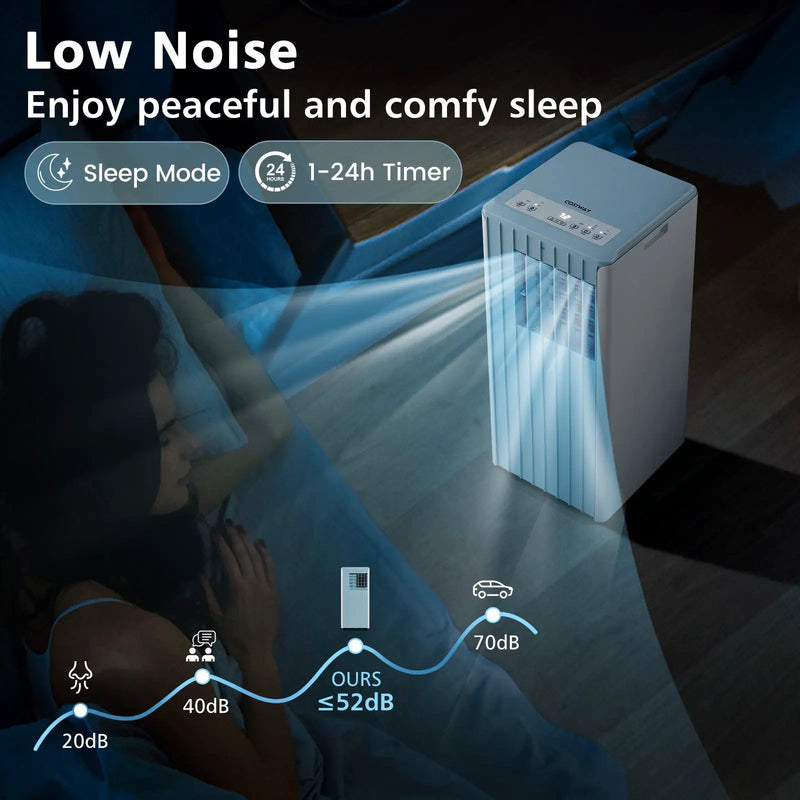 3-in-1 10000 BTU Air Conditioner with Humidifier and Smart Sleep Mode by DirectDeals