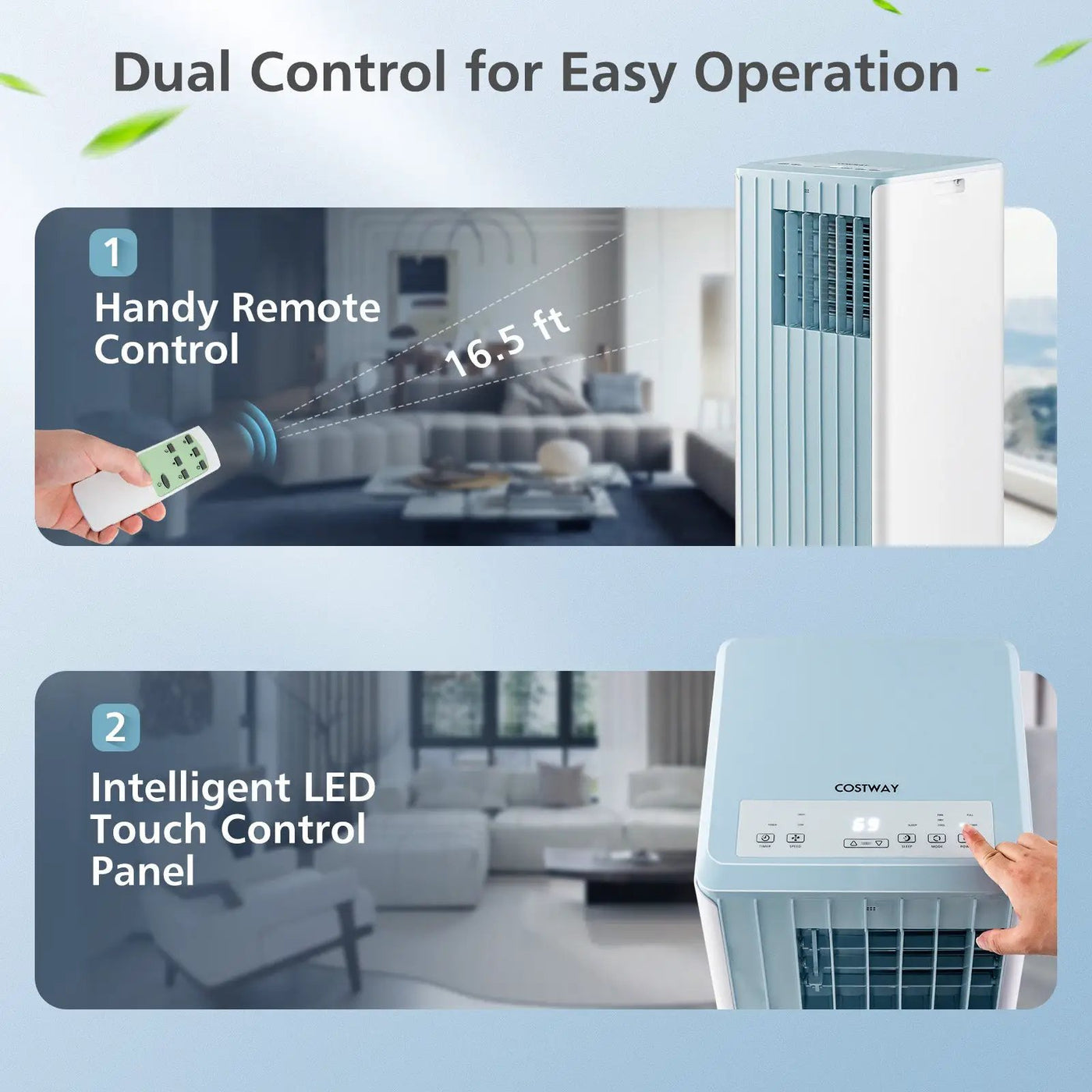 3-in-1 10000 BTU Air Conditioner with Humidifier and Smart Sleep Mode by DirectDeals