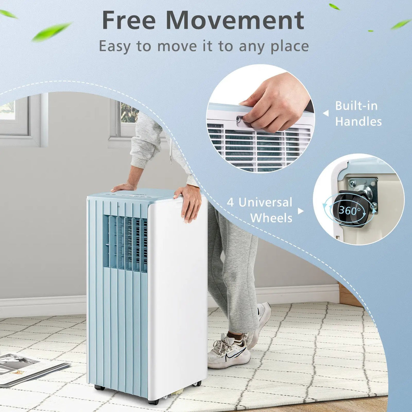3-in-1 10000 BTU Air Conditioner with Humidifier and Smart Sleep Mode by DirectDeals