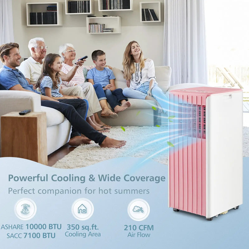3-in-1 10000 BTU Air Conditioner with Humidifier and Smart Sleep Mode by DirectDeals