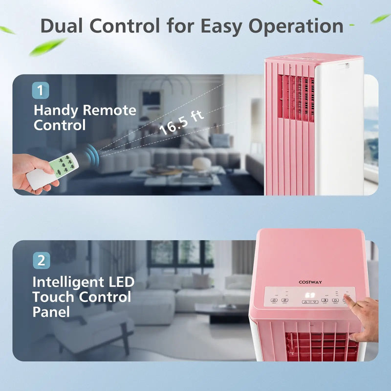 3-in-1 10000 BTU Air Conditioner with Humidifier and Smart Sleep Mode by DirectDeals