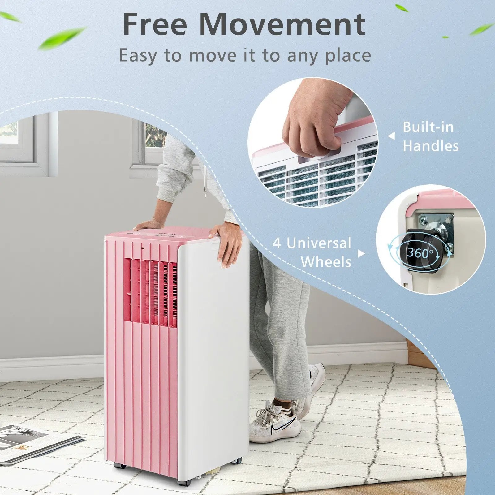 3-in-1 10000 BTU Air Conditioner with Humidifier and Smart Sleep Mode by DirectDeals